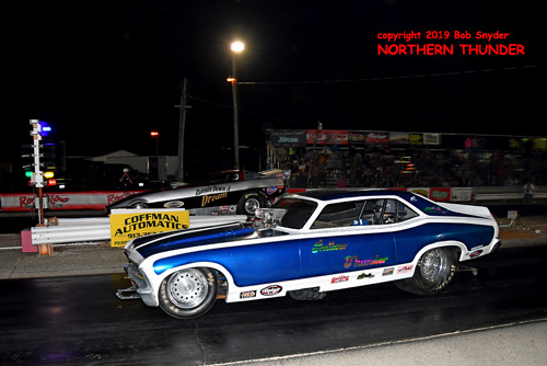 (near lane) Jordan Ballew - 'Ballew Thunder' - #4125 - (far lane) Matt Nissen - 'Runnin' Down A Dream' - #5557